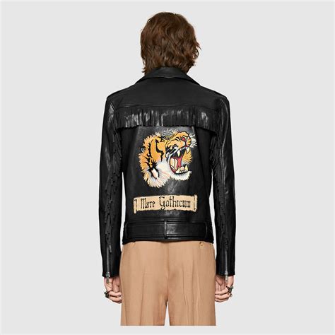 white gucci jacket 80s|gucci tiger leather jacket.